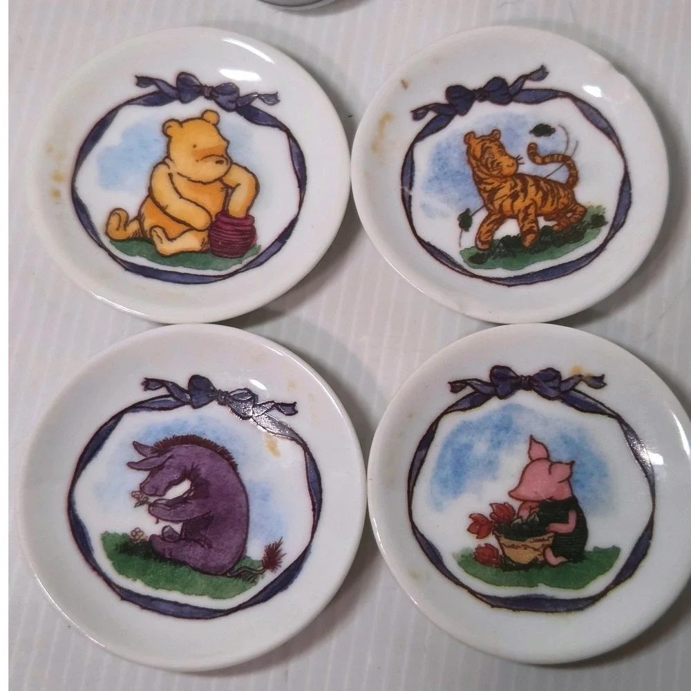 Disney Schylling Classic Winnie the Pooh Mini China Tea Set Incomplete Teapot